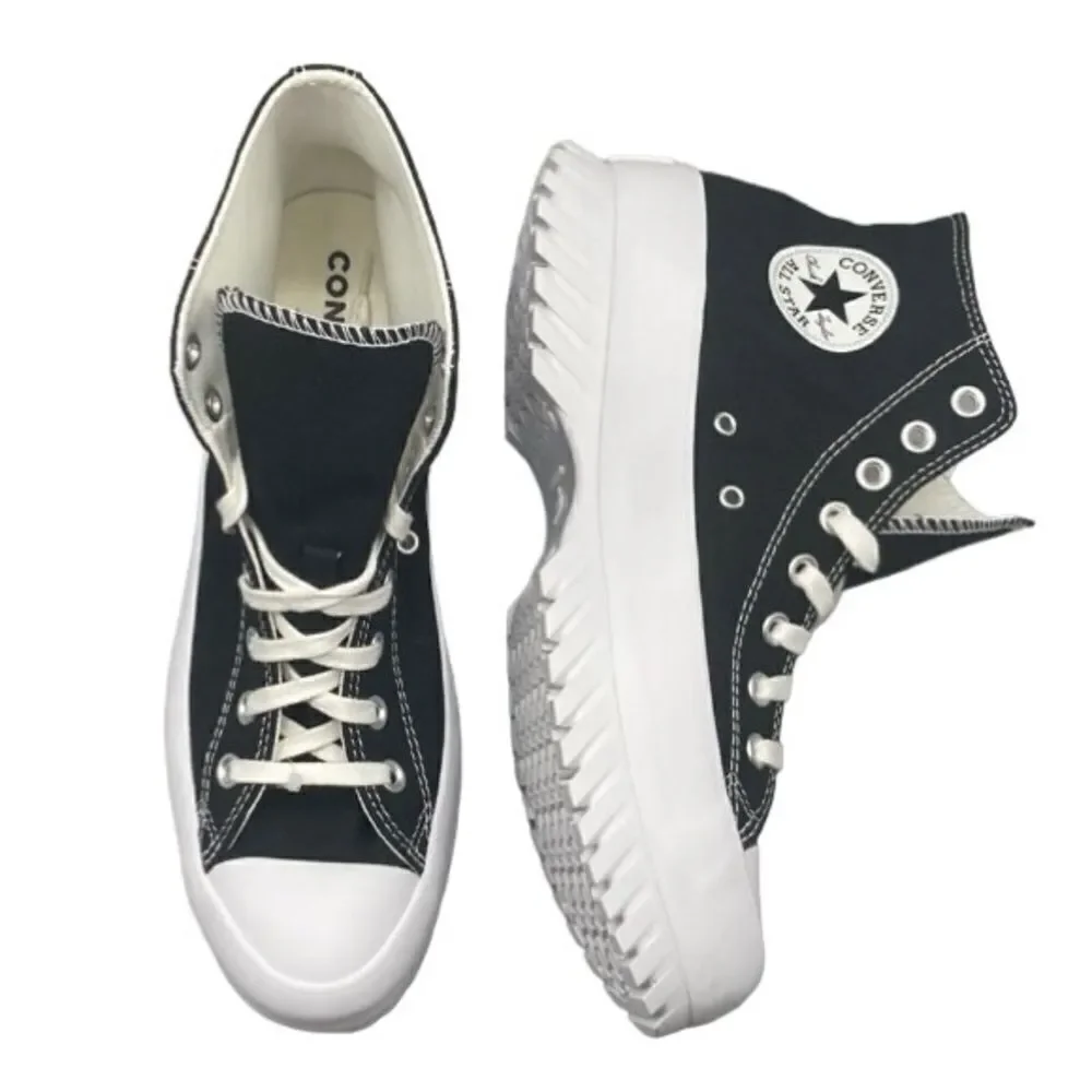 CONVERSE Chuck Taylor ⭐️ All Star ⭐️ Black White High Top Sneaker Shoes Size 9 - Picture 1 of 8